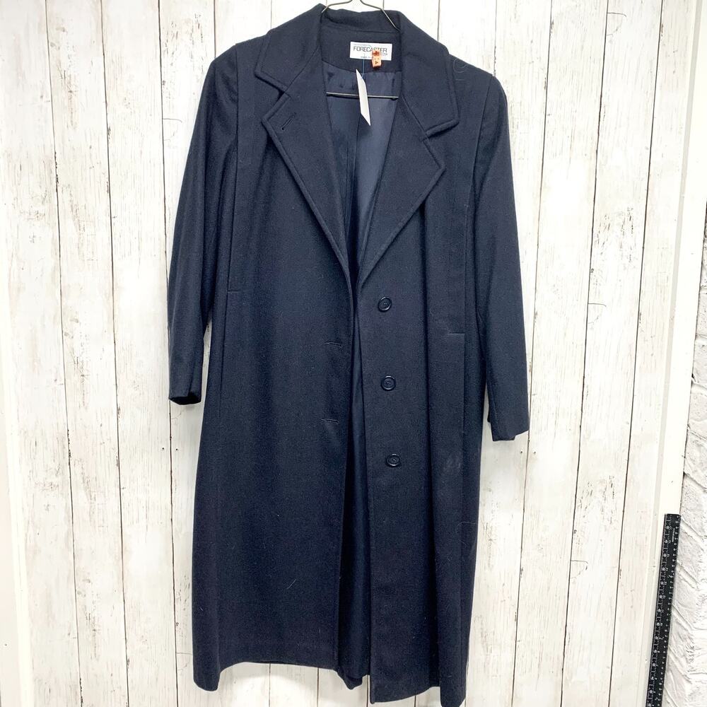 Vintage Forecaster Pea‎ Coat Women Chest 37" Large Single Breasted Button Front